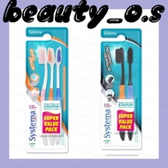 SYSTEMA ACTIVATED CHARCOAL TOOTHBRUSH (VALUE PACK) / SYSTEMA ACTIVE CLEAN TOOTHBRUSH (VALUE PACK)