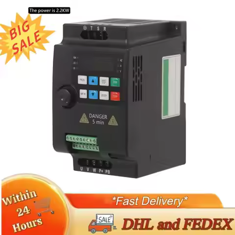 Variable Frequency Drive AC 220V/2.2KW 3HP 10A CNC VFD Single Phase to 3 Phase Converter for Spindle