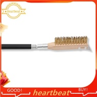 [Hot-Sale] 2 in 1 Pizza Oven Brush Copper Stove Brush Long Handle Grill Cleaning Oven Brush for Smal