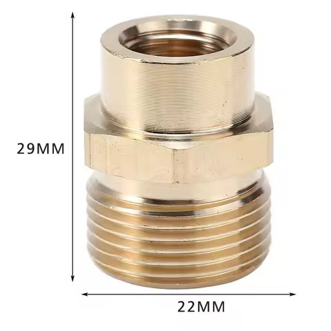 M22 Male Adaptor Internal And External Thread 1/4\\\\\\\" Female 1Pcs 22x12x29mm For High Pressure W