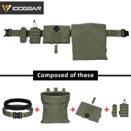 IDOGEAR Tactic MOLLE 2" Belt with Medical Pouch Dump Pouch Single 9mm 556 Mag Pouch 3445