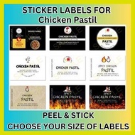 ↘ ◰ ∡ CHICKEN PASTIL STICKER LABELS | PEEL & STICK