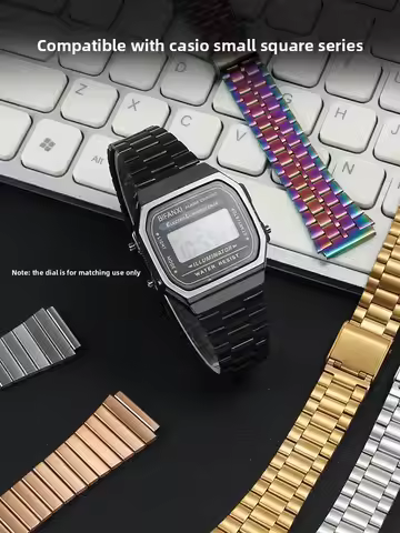 Suitable for Casio Small Square Stainless Steel Watch with Small Gold Watch AE1200/1300/1000AQ-230LA