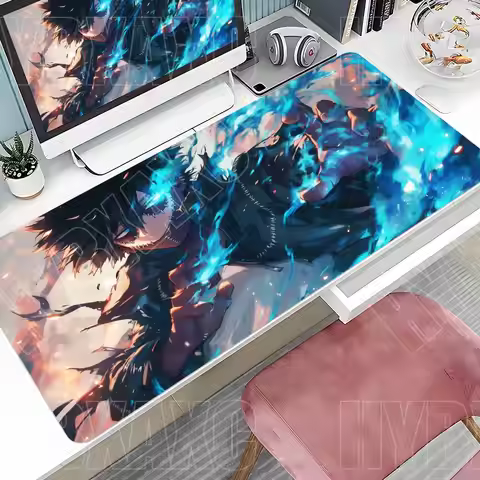120x60 Japan Anime My Hero Mousepad Dabi Manga Style Large Size Keyboard Pad For Gamer Computer Desk