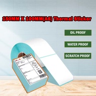 A6 Thermal Sticker 100*150mm Blue Base AWB Barcode Airway Bill Shipping Label/Roll/Fanfold/ AWB