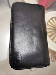 英國Dunhill 黑色皮革多功能煙斗收納包