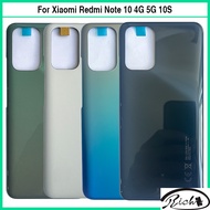 For Xiaomi Redmi Note 10 4G/ 5G/ Note 10S M2101K7AI Battery Cover Back Rear Door Glass Panel Housing Case Adhesive Replace