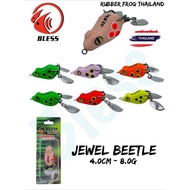 RUBBER FROG BLESS JEWEL BEETLE 4cm 8gram/