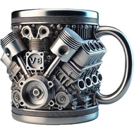 V8 Engines Stainless Steel Cup，V8 Engine Design，Car Engine Coffee Mug，V8 Creative Engine Beer Cup Pr