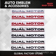 READY STOCK Tesla Dual Motor Rear Emblem For Tesla Model 3 Trunk Badge Logo Decal Sticker High Quali