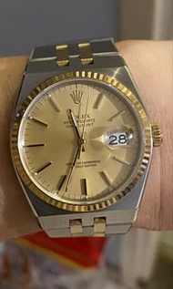 Rolex 17013 Date just Oyster quartz 金鋼 18K 36mm(17000 17014)