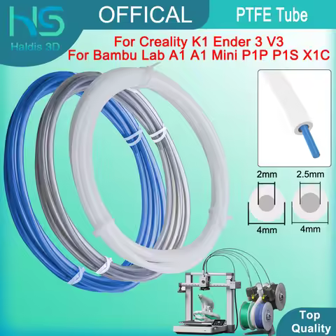 PTFE Tube Fits For Bambu Lab A1 Mini P1P P1S X1C Direct Drive Extruder Tube ID 2mm-2.5mm OD 4mm For 