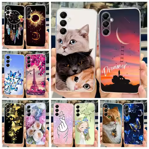 For Samsung Galaxy A05s Case SM-A057F Cute Cat Cartoon Cover Clear Silicone Phone Case For Samsung A