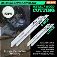 READY STOCK  EACHLEAD 2PCS SABER SAW BLADE / RECIPROCATING SAW BLADE 6" 9" RUGGED TEMPERED HIGH CARB