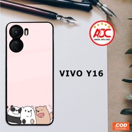 HP Vivo Y16 Case Vivo Y16 Glossy Case Various Cute Bear Motif Casing Hardcase Material Softcase Prem