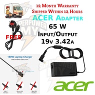 Acer 65W 5.5*1.7 Power Adapter suitable for aspire E5/E1/E5-576/A315/N19C3 and other models 19V 3.42