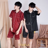 Men's Short Satin Pajamas Men's Pajamas Men's Pajama Sets Adult Men's Satin Pajamas
