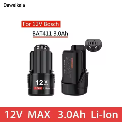 Bosch-Batería de repuesto de 12V, 3000mAh, BAT411, para Bosch BAT412A, BAT413A, D-70745GOP, 26073360