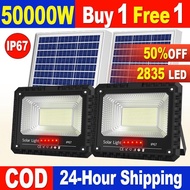 【Buy 1 Free 1】50000W Lampu Solar Light Outdoor Lighting Solar Panel Spotlight Solar Lamp Outdoor Wat