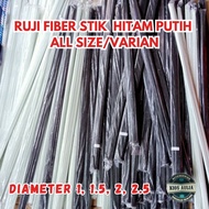 BLACK AND WHITE FIBER STICK SPOKES ALL SIZES ALL VARIANTS CONTENTS 100 PCS LENGTH 100cm Hamster Cage