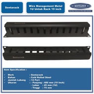JTTOP" WIRE MANAGEMENT METAL 1U SENTARACK FOR RACK 19 INCH