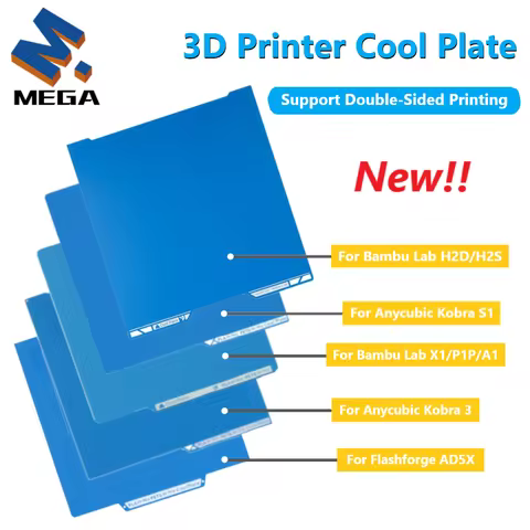 Cool Plate For Bambu lab A1/X1/P1P/H2D/H2S Build Plate For Kobra S1/3 Double-Sided Plate Spring Heat