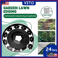 10M with thirty nails Root Barrier Garden Edging Fence Belt Border Garden Lawn Edging Stone Isolatio