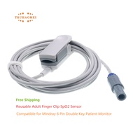 Cho Mindray 6 pin SpO2 cảm biến pm7000 pm8000 pm9000 MEC-1000 bệnh nhân Màn hình Heart Rate sao2 thă