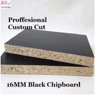 Chipboard Black Colour melamine Board Surface 16mm Cabinet Door Chipboard With Abs Edging Kabinet Pi