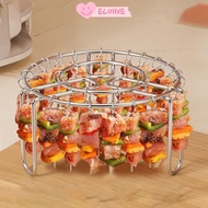 ELO11VE Skewer Holder, Stainless Steel 12/24/49 Vertical Grill Rack, High Quality String Grill Detac