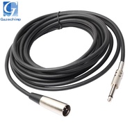 [Gazechimp] XLR 3-Pin Male to 1/4'' 6.35mm  Mic Microphone TRS Cable Plug 6ft 10ft