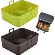 Air Fryer Silicone Liners 10QT For Ninja DZ550/DZ401, 2 Pack BPA Free Platinum Silicone Air Fryer Ba