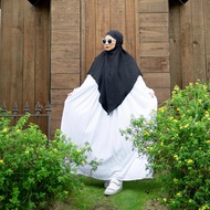 HB Datura White Dress Baby Doll Oversized Abaya Jersey Premium