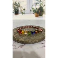 Original Balinese Tridatu Batu 7 Chakra Aura Rejeki Bracelet