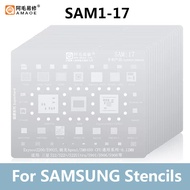 AMAOE SAM 1-17 BGA Reballing Stencil Kits for SAMSUNG S8 S7 S6 S22 Ultra NOTE10 A53 A536  J5 J4 J3 T