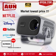 5.5【Shocked Real Fully Auto Focus】AUN T8 17500 lumen 1000 ANSI android 11.0 projector 4k ultra hd wi