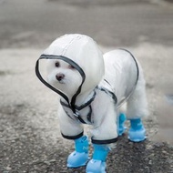 日本暢銷 - 防水透明狗雨衣 寵物雨衣 小狗雨衣 貓貓雨衣 狗狗斗篷雨衣 (黑色邊透明加厚雨衣 / 背長30cm) Size M