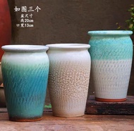 Ready stock ‼️ Ceramic Succulent pot 花盆粗陶大口径陶瓷紫砂简约多肉植物老桩盆绿萝花盆