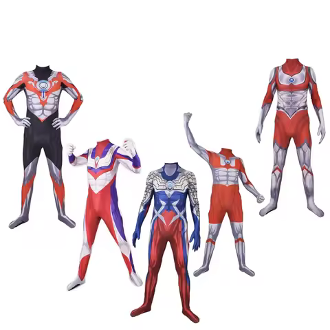 Halloween adults kids Ultraman Orb Cosplay Costume Ultraman Tiga Superhero Ultraman Orb Zentai Bodys
