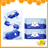 Disposable White Bear Design Baby Portable Wet Tissue Non-Alcohol Toilet Wipes Wet Tissue Kids Toile