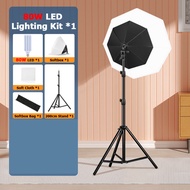 Softbox Lighting Kit Photography Continuous Lighting System with 5700K E27 LED Bulb and Remote for P