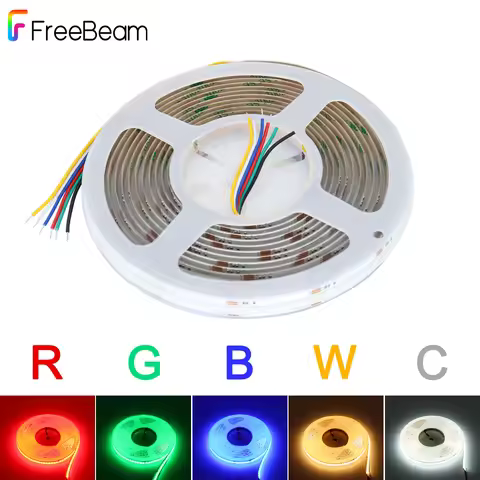 12V 24V RGB LED Strip RGBW RGBCCT COB LED Strip Flexible Ribbon LED Tape High Density RGBWW LED Tape