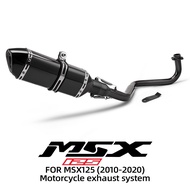 Motorcycle Full System Exhaust Muffler Middle Pipe Slip On For M3 GROM MSX 125 MSX125 2012 To 2020 E