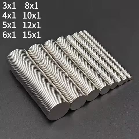 4x1,5x1,6x1,8x1,10x1,12x1mm Diameter round Magnet Small Super Strong Powerful Magnetic Neodymium for