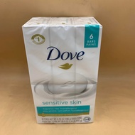 Dove Sensitive Skin Unscented Hypo-allergenic Beauty Bar Soap - 6pcs x 3.75oz