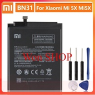 แบตเตอรี่ทดแทนสำหรับXiaomi Mi 5X Mi5X BN31 Xiaomi Redmiหมายเหตุ5A Xiaomi A1 Redmi Y1 Lite S2ของแท้แบ