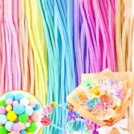 100PCS Colorful Dense Fuzzy Wire Pipe DIY Craft Stems Pipe Cleaners Twist Wire for Kids