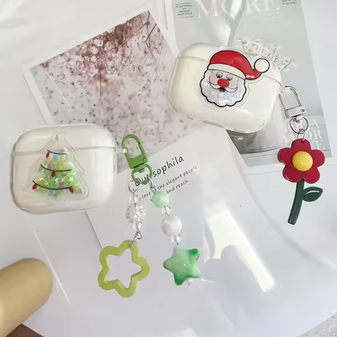 Christmas cover For Lenovo LP2 Pro /LP40 PRO / LP5pro /LP19 /LP25 Case Silicone Earphone Cover headp