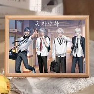 听潮阁天外少年四人群像生活舞台写真简约相框房间装饰品艺术摆件Listening to the Tide Pavilion, a group of four young people from outs