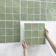 1/10pcs 3D Self-Adhesive Wall Tiles, Peel And Stick Green Tile, Kitchen Backsplash Tile Sticker, Bat